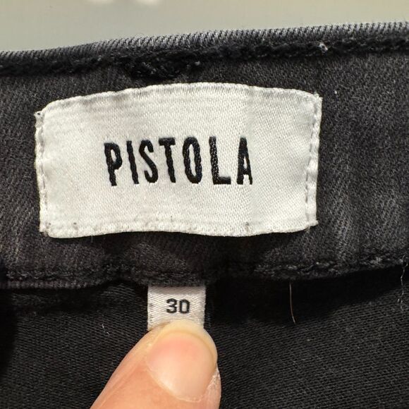 Pistola Lennon High Rise Crop Boot Jeans, Black, size 30 - Picture 4 of 4